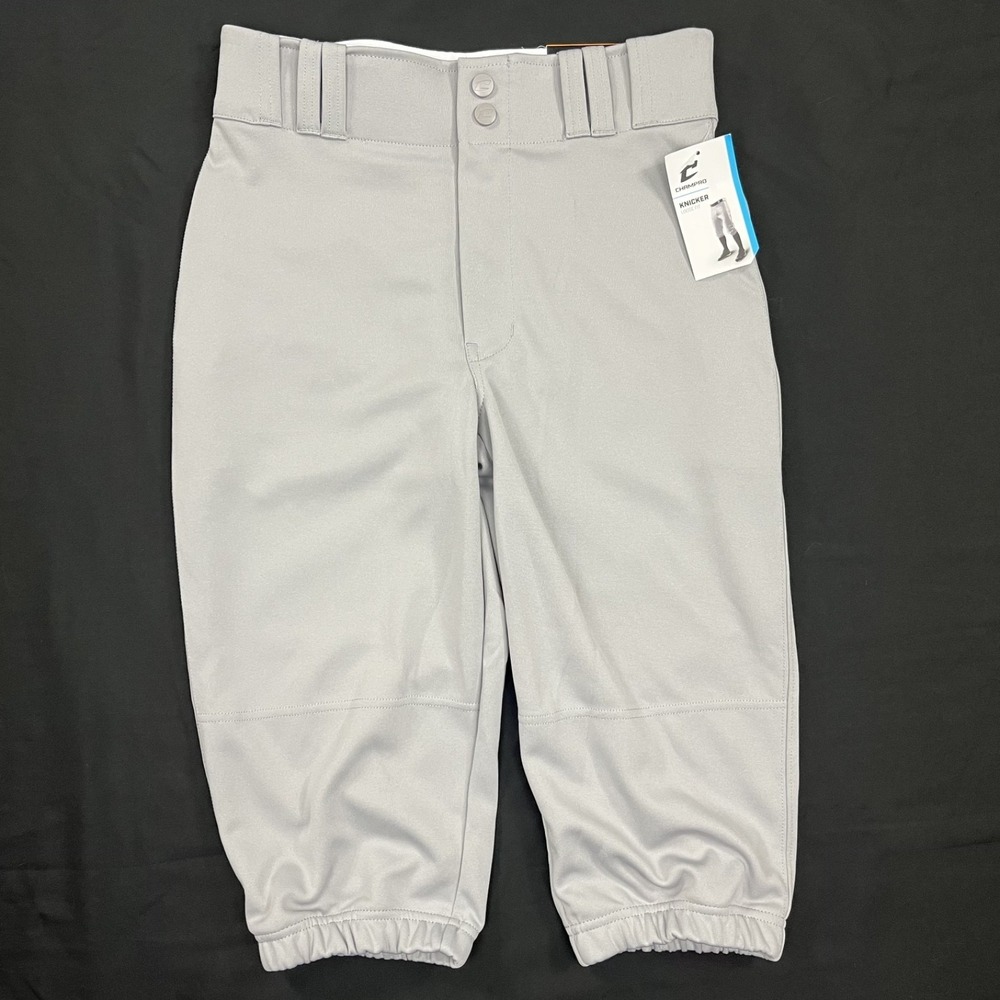 NWT NEW Champro Standard Adult Knicker Grey Baseball Pants Loose Fit Size S
